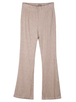 Solada Pantaloni da bambina in velluto a zampa - beige