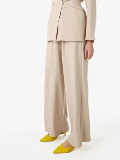 Solada Pantaloni da donna a gamba larga e dritta - beige