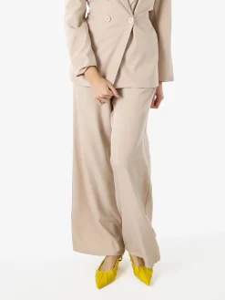 Solada Pantaloni da donna a gamba larga e dritta - beige