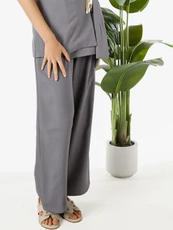 Solada Pantaloni da donna a gamba dritta e larga - lilla