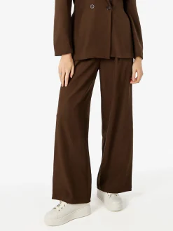 Solada Pantaloni da donna a gamba larga e dritta - marrone