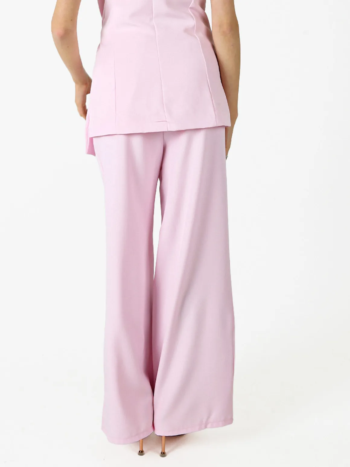 Solada Pantaloni da donna a gamba larga e vita alta - rosa