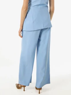 Solada Pantaloni da donna a gamba larga e vita alta - azzurro