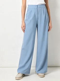 Solada Pantaloni da donna a gamba larga e vita alta - azzurro