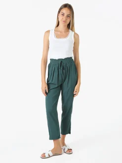 Solada Pantaloni da donna estivi in cotone - verde