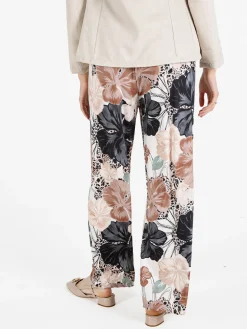 Solada Pantaloni da donna floreali a gamba larga