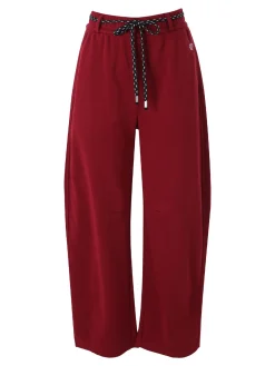 Solada Pantaloni da donna in felpa con elastico in vita - bordeaux