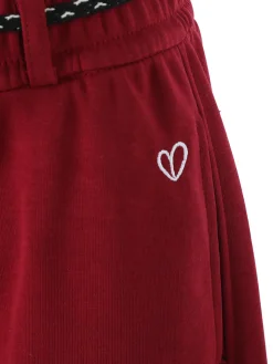 Solada Pantaloni da donna in felpa con elastico in vita - bordeaux
