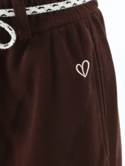 Solada Pantaloni da donna in felpa con elastico in vita - moro