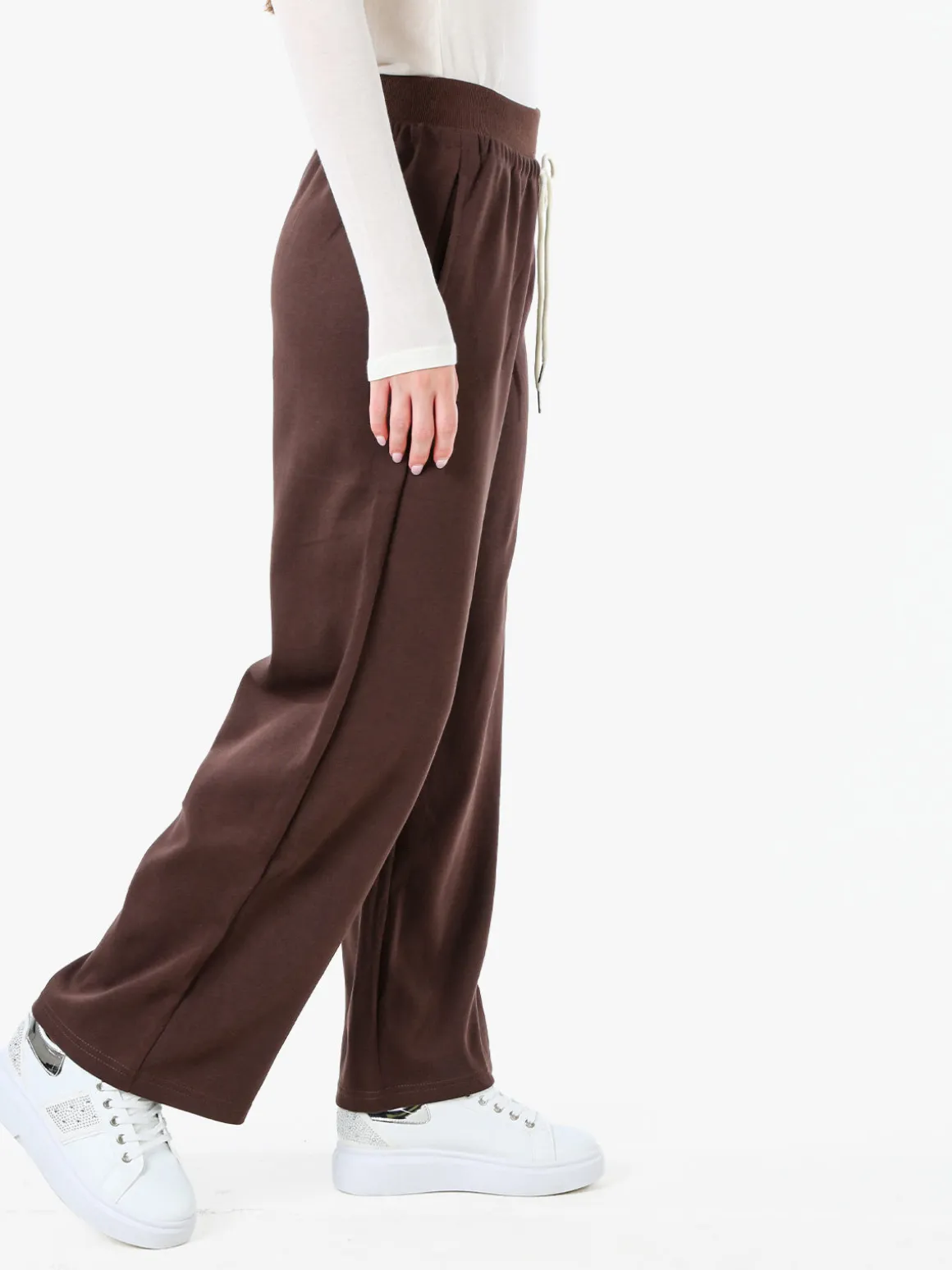 Solada Pantaloni da donna sportivi a gamba larga - marrone