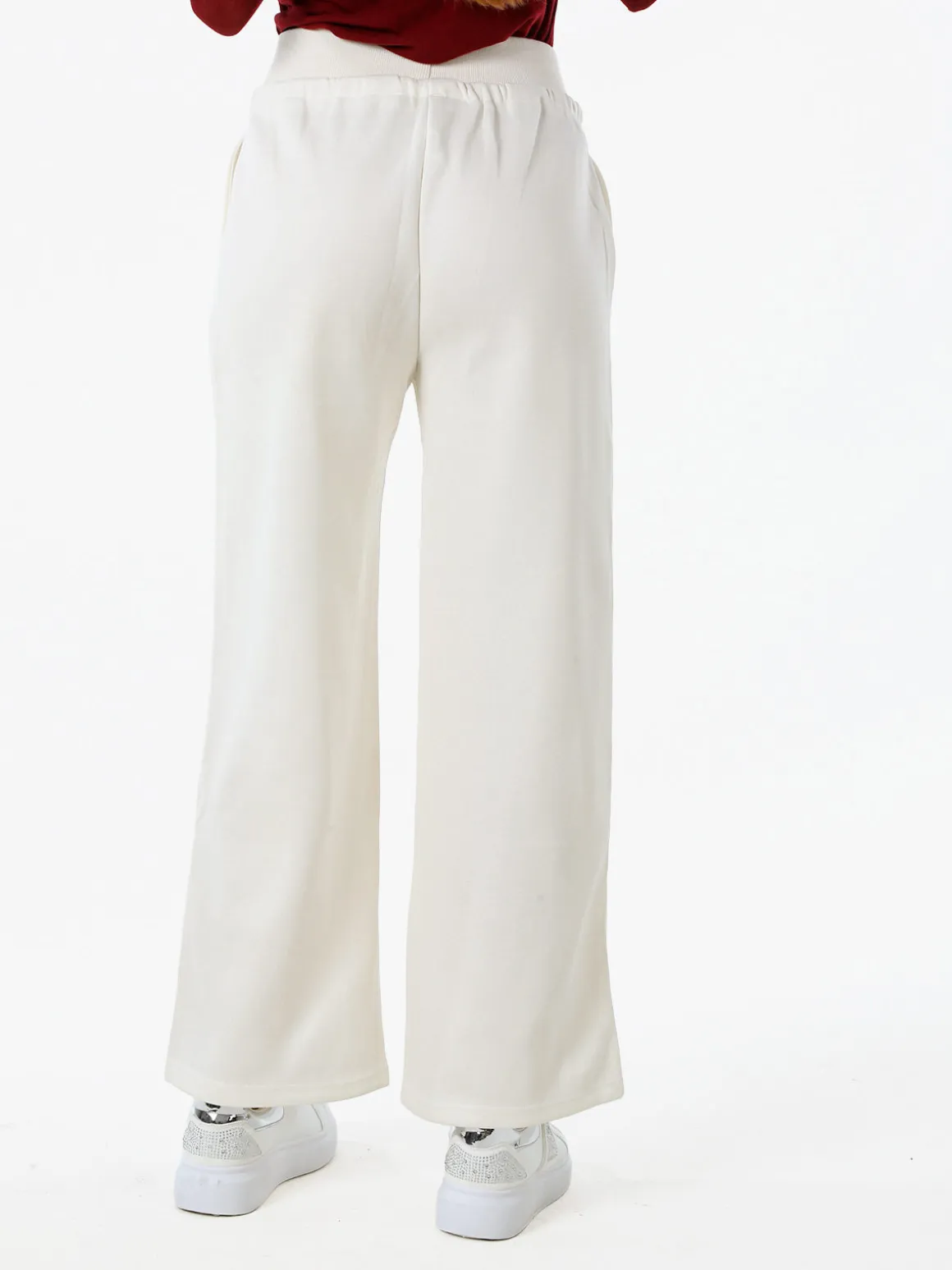 Solada Pantaloni da donna sportivi a gamba larga - bianco