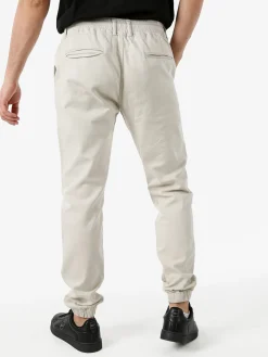 Solada Pantaloni da uomo in cotone con coulisse ed elastico sul finale - beige