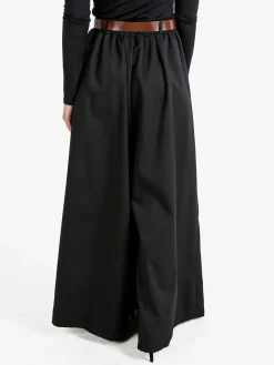Solada Pantaloni donna a gamba larga con cintura - nero