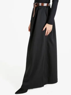 Solada Pantaloni donna a gamba larga con cintura - nero