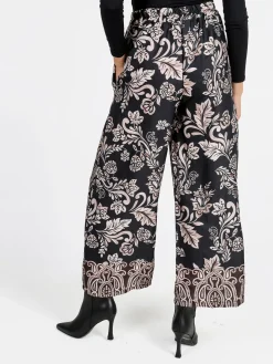 Solada Pantaloni donna a gamba larga con stampe - nero