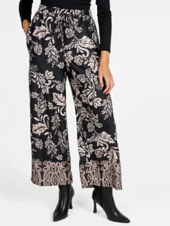 Solada Pantaloni donna a gamba larga con stampe - nero