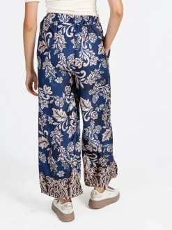 Solada Pantaloni donna a gamba larga con stampe - blu