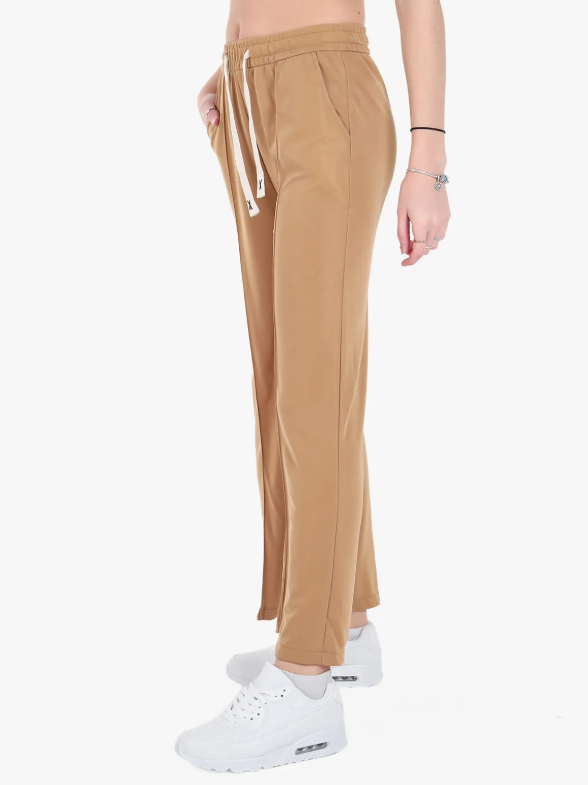 Solada Pantaloni donna a gamba larga con coulisse