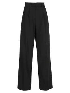Solada Pantaloni donna a gamba larga e vita alta
