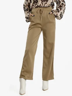Solada Pantaloni donna a gamba larga con coulisse