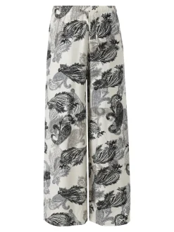 Solada Pantaloni donna a gamba larga con stampe - nero