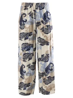 Solada Pantaloni donna a gamba larga con stampe - blu scuro