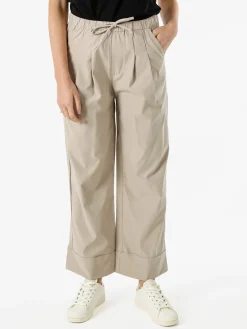 Solada Pantaloni donna a gamba larga con coulisse - beige