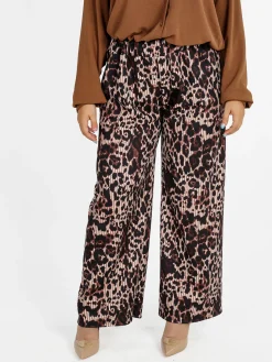 Solada Pantaloni donna a gamba larga con coulisse - nero