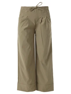 Solada Pantaloni donna a gamba larga con coulisse - militare