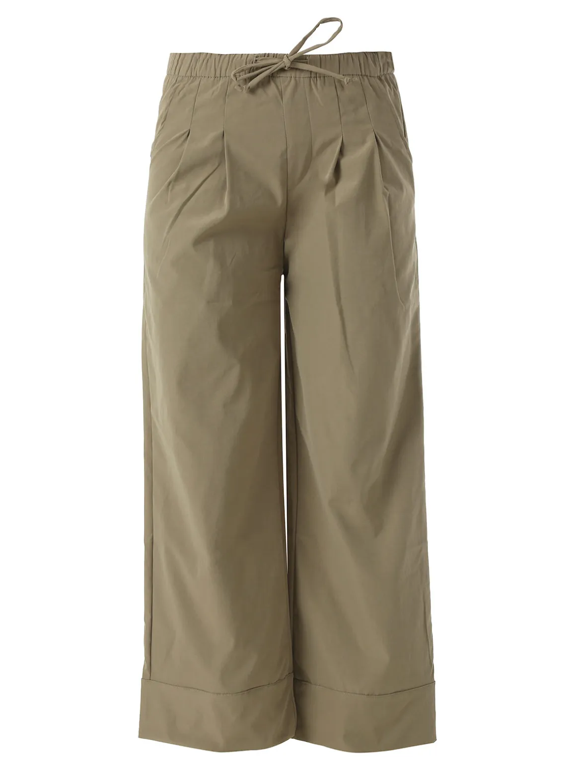 Solada Pantaloni donna a gamba larga con coulisse - militare