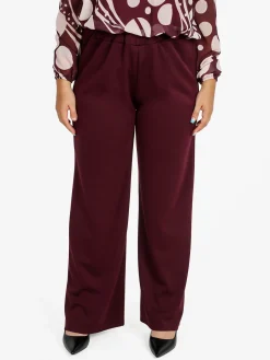 Solada Pantaloni donna a gamba larga - bordeaux