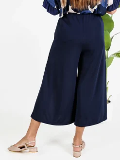 Solada Pantaloni donna a gamba larga con spacco centrale