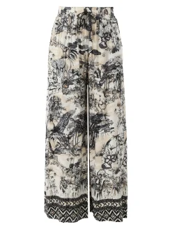 Solada Pantaloni donna a gamba larga con stampe - nero