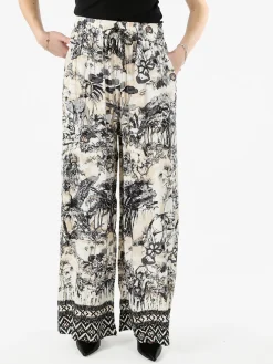 Solada Pantaloni donna a gamba larga con stampe - nero