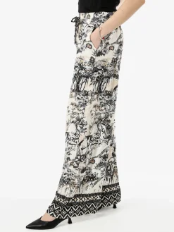 Solada Pantaloni donna a gamba larga con stampe - nero