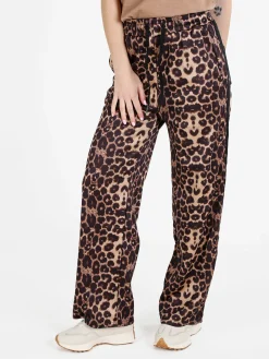 Solada Pantaloni donna animalier a gamba larga
