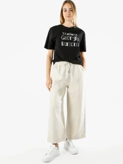 Solada Pantaloni donna a palazzo con coulisse - beige