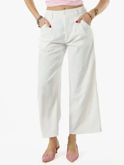 Solada Pantaloni donna a palazzo - bianco