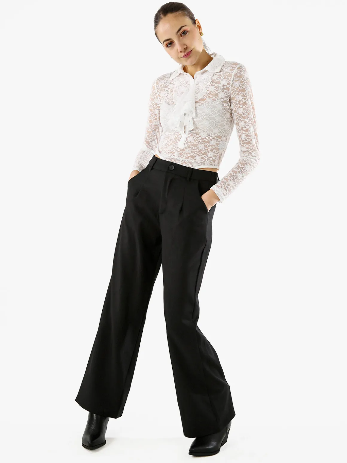 Solada Pantaloni donna a palazzo - nero