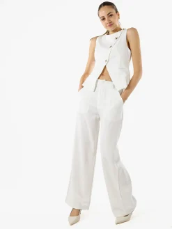 Solada Pantaloni donna a palazzo - bianco