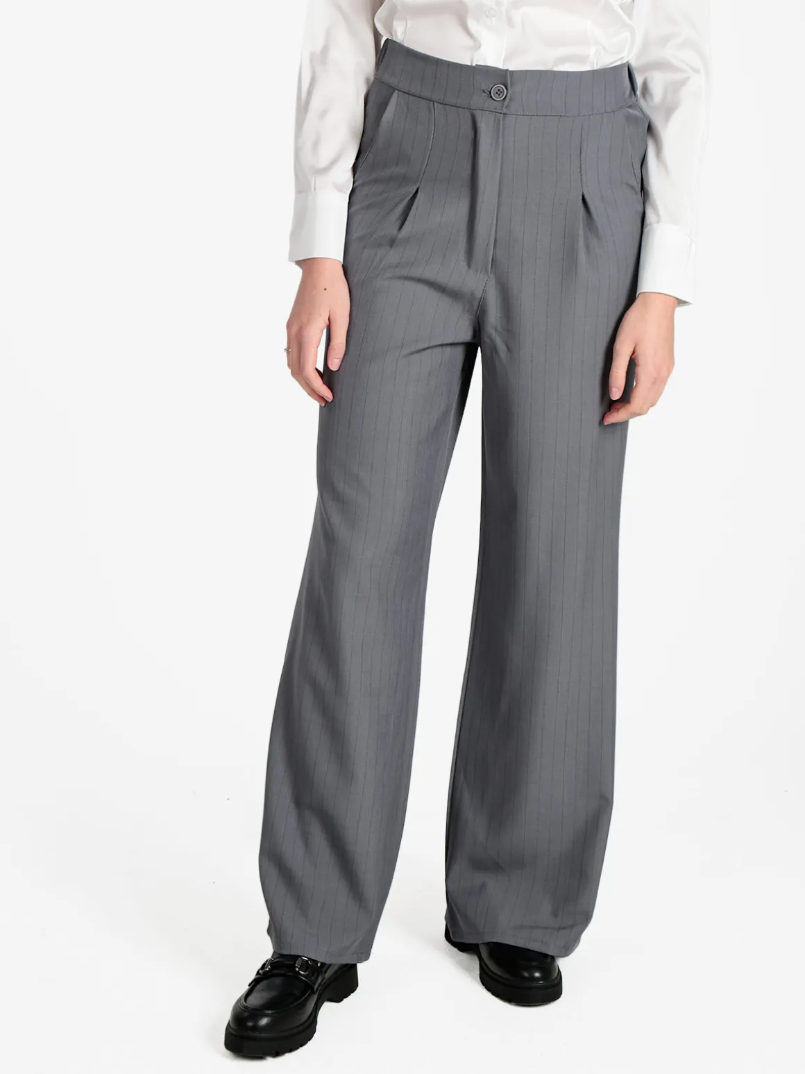 Solada Pantaloni donna a palazzo gessati