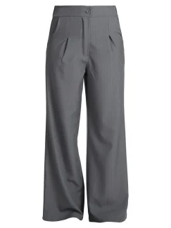 Solada Pantaloni donna a palazzo gessati