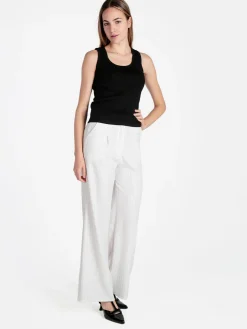 Solada Pantaloni donna a palazzo gessati