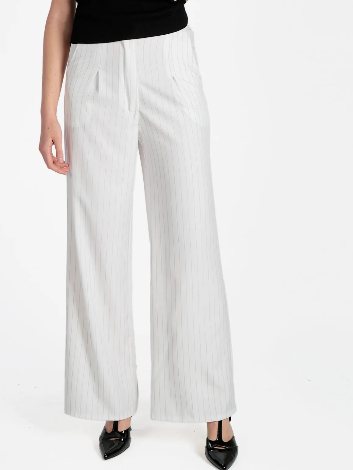 Solada Pantaloni donna a palazzo gessati