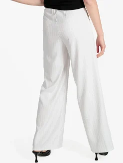 Solada Pantaloni donna a palazzo gessati