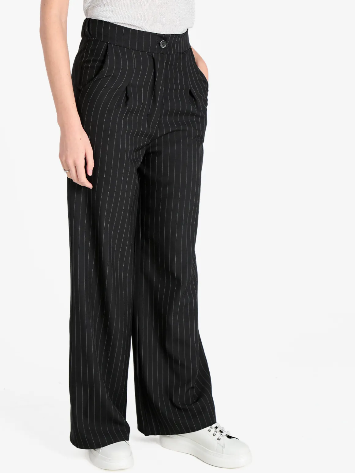 Solada Pantaloni donna a palazzo gessati