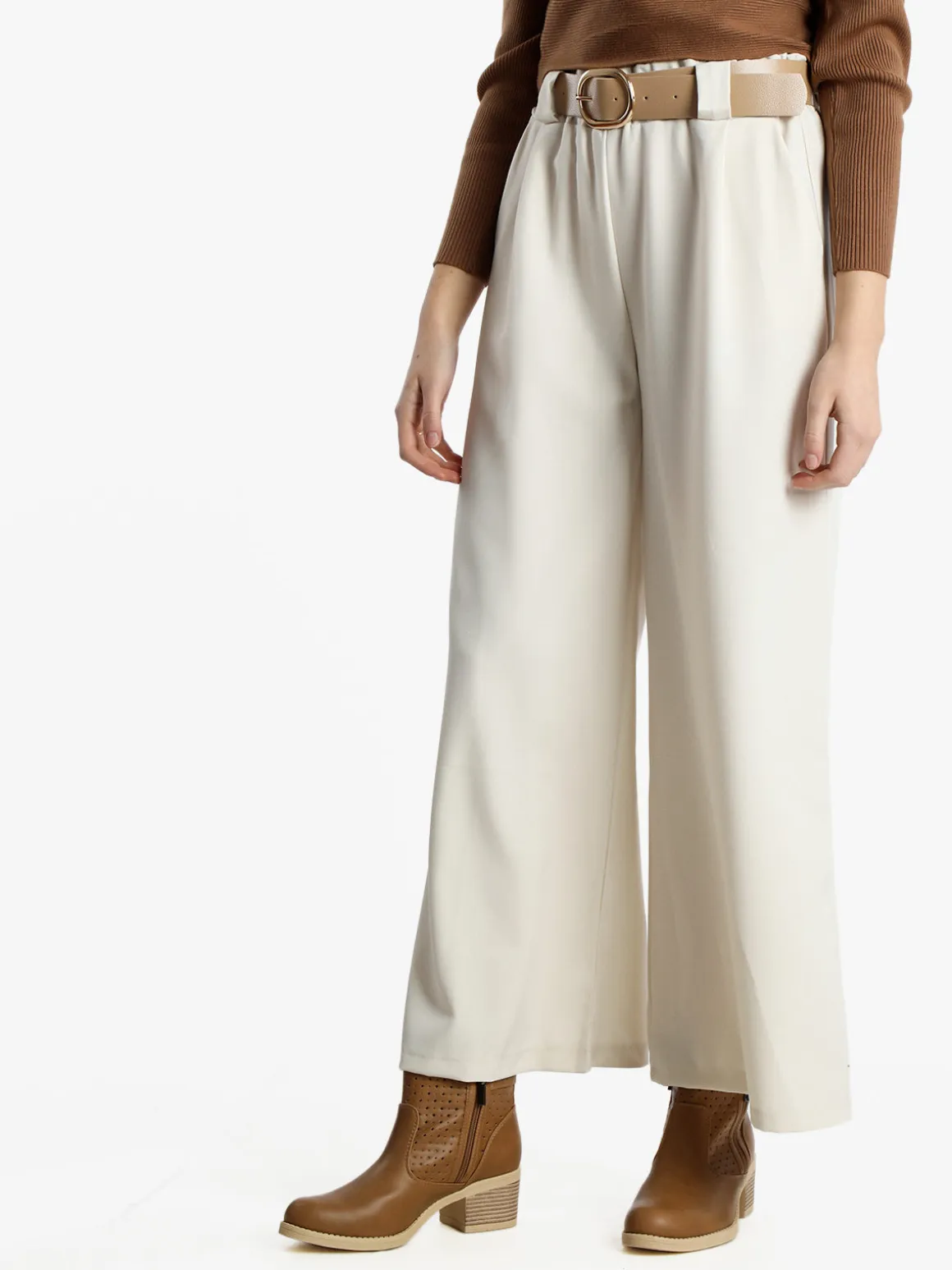Solada Pantaloni donna a palazzo con cintura