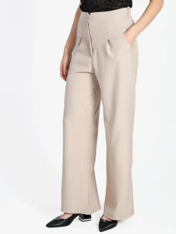 Solada Pantaloni donna a palazzo gessati