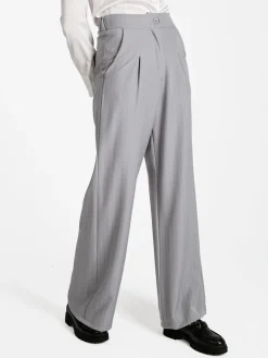 Solada Pantaloni donna a palazzo gessati