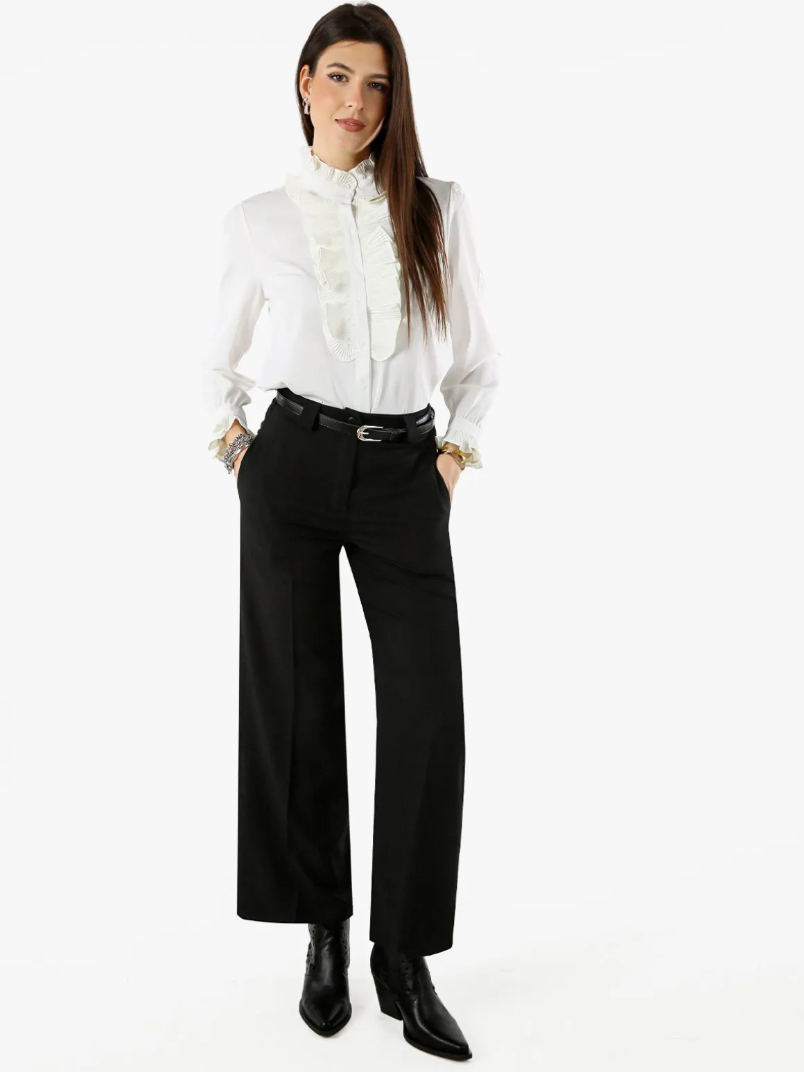 Solada Pantaloni donna a palazzo - nero